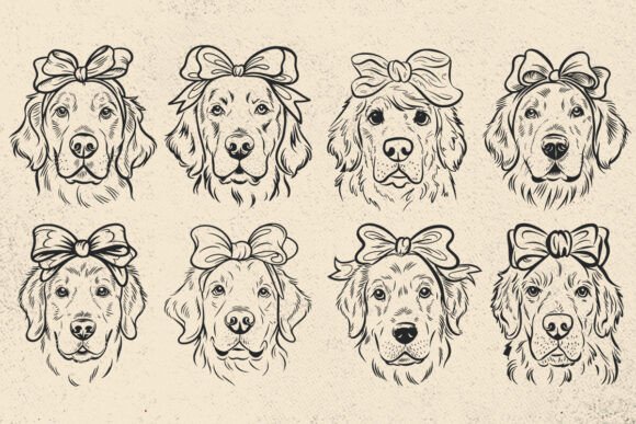 Golden Retriever SVG, Dog Bandana SVG for Crafts and Graphics