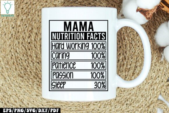 Mama Nutrition Facts SVG: A Versatile Graphic for Crafts and Commercial Projects