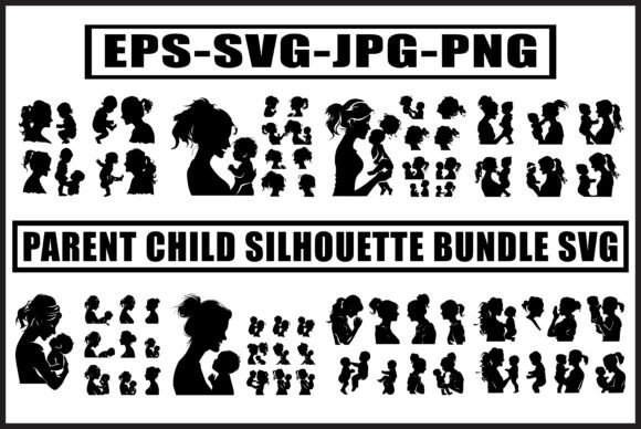 Pregnant Mom Baby Silhouettes Set Graphics and Crafts Review