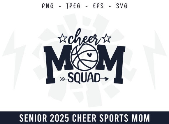 Proud Cheer Basketball Mom Squad Design: A Versatile Graphic Asset for Bloggers and Publishers