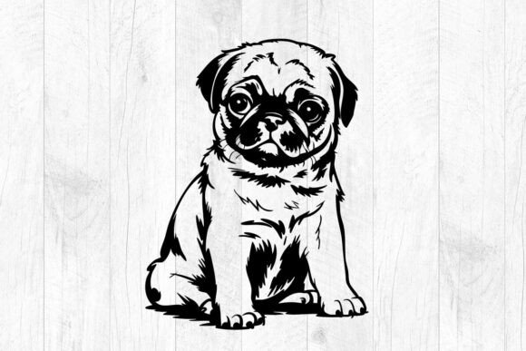 Pug SVG Graphic Design Asset for Crafts and Handmade Projects