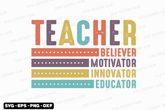 Retro Teacher Motivator SVG: A Must-Have Graphic for Crafts and Handmade Creations