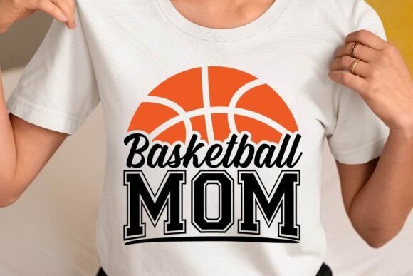 Sports Basketball Mom SVG PNG Graphics for Crafts and Branding