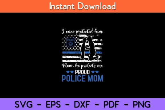 Thin Blue Line American Flag Proud – A Graphics Asset for Crafts and Commercial Use