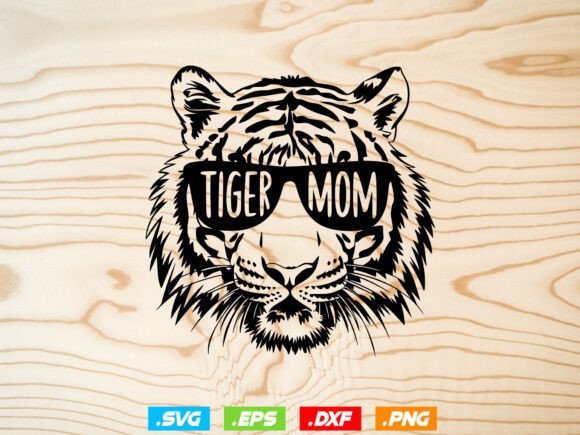 Tiger Head with Glasses Svg, Tiger Mom: A Versatile Graphic Design Asset for Content Creators